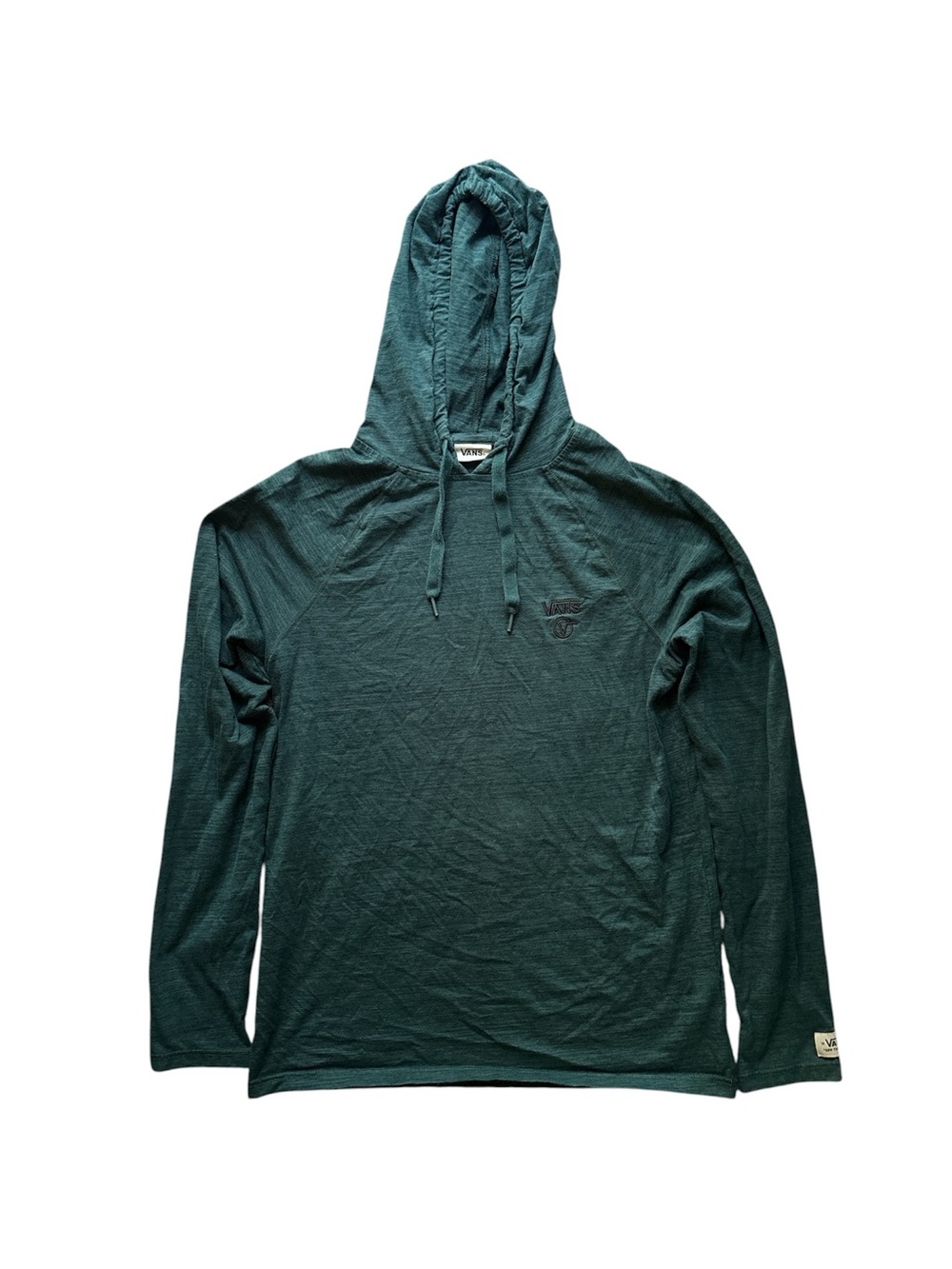 Vans Men's Teal Pullover Hooded Long-Sleeve Shirt